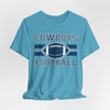 Lavender Cowboys Football T‑Shirt – Retro Striped Football Tee