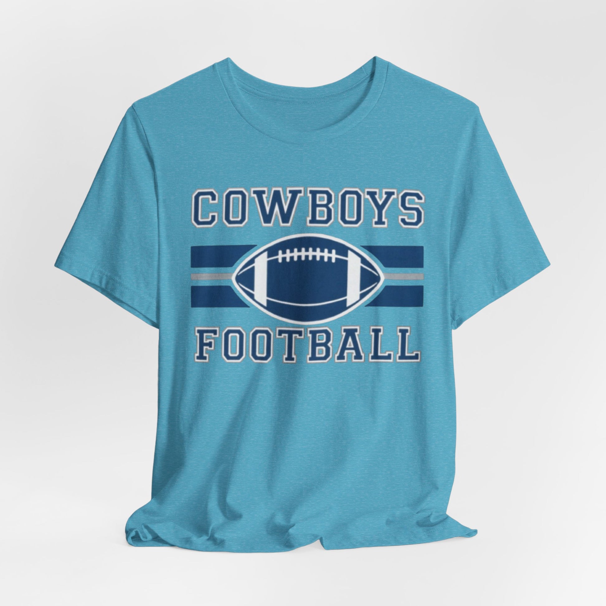 Lavender Cowboys Football T‑Shirt – Retro Striped Football Tee