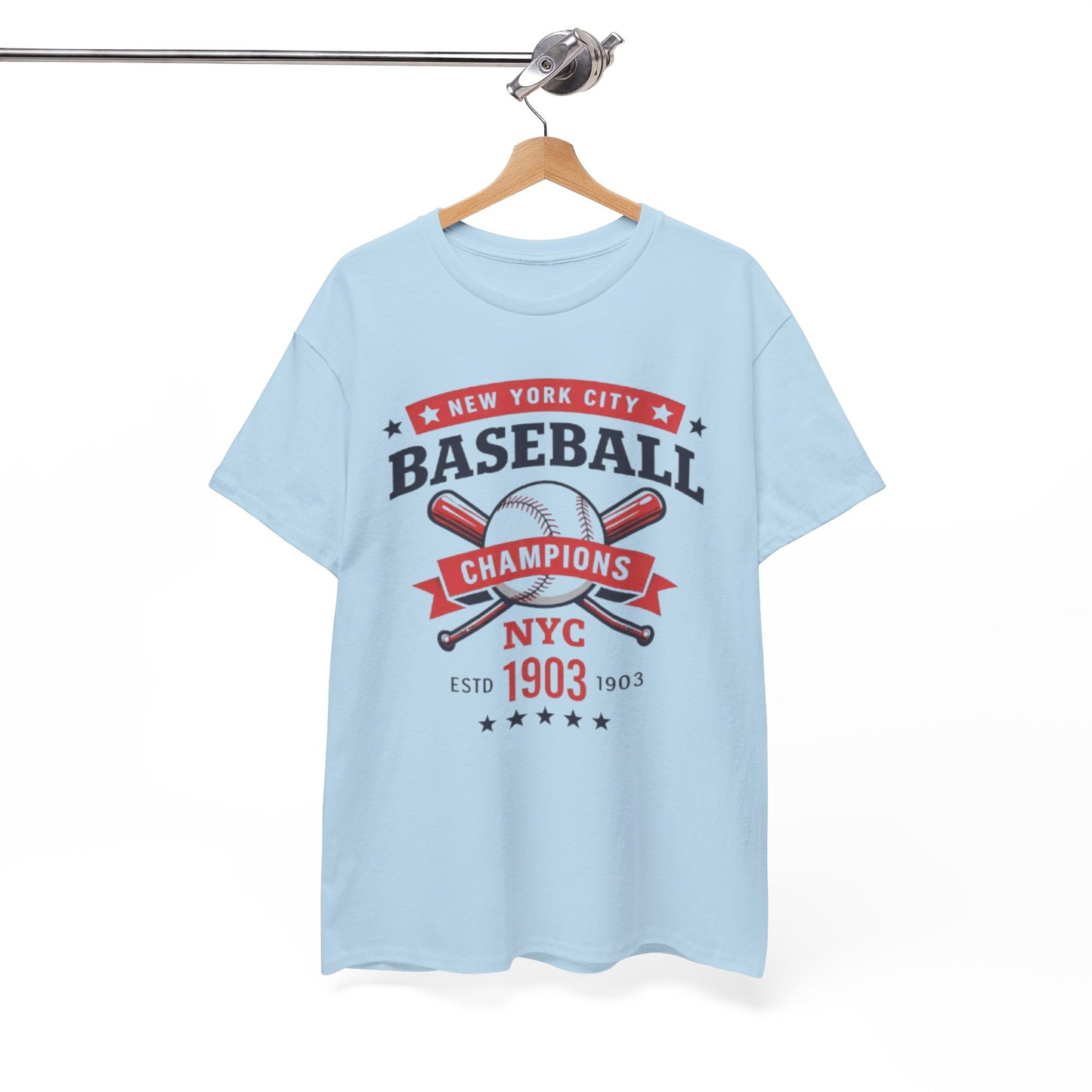 White Smoke Baseball Champions NYC Tee — New York City Vintage Baseball Graphic T-Shirt