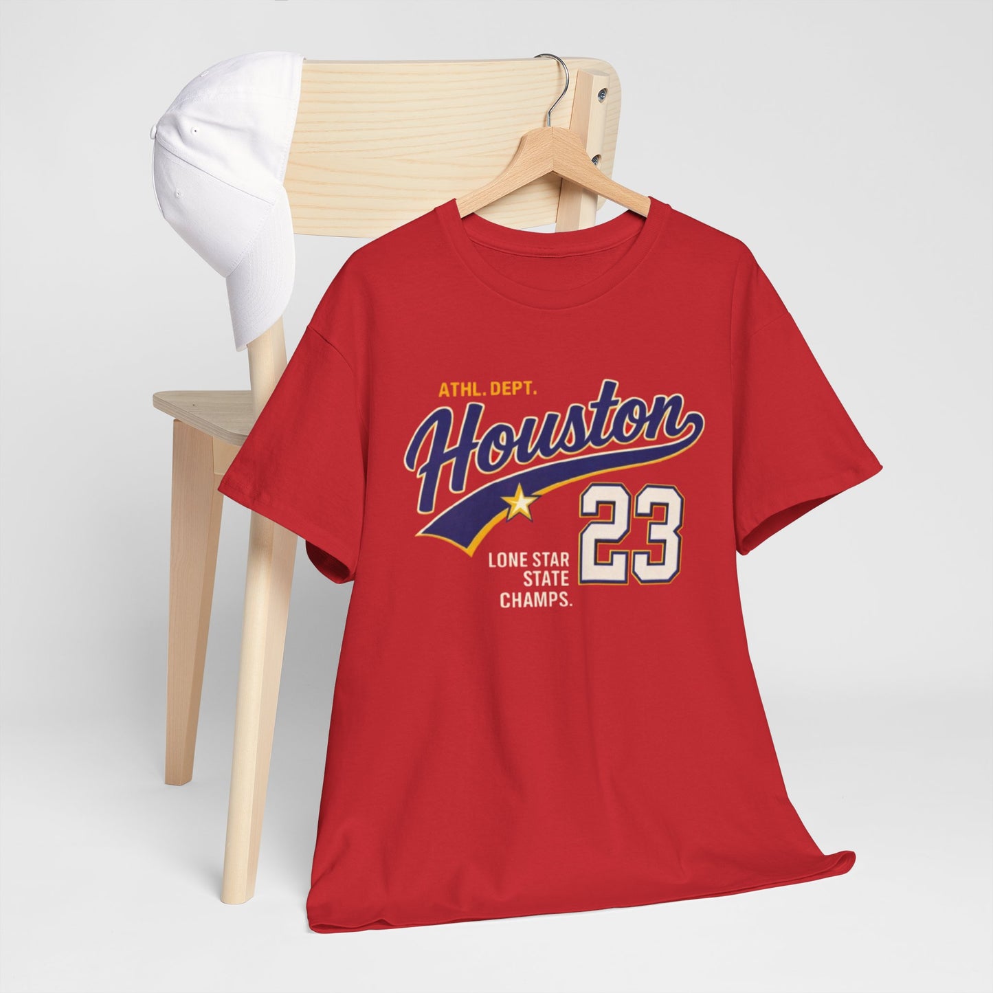 Firebrick Houston 23 tee city athletic shirt retro sports vintage tee