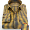 White Smoke 1pc Men'S Casual Plaid Shirt | Long Sleeve, Non-Stretch Fabric, Single Breasted, Left Chest Pocket, Ideal for Daily Commute and Business Casual Occasions