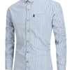 Light Steel Blue 1pc Men'S Casual Plaid Shirt | Long Sleeve, Non-Stretch Fabric, Single Breasted, Left Chest Pocket, Ideal for Daily Commute and Business Casual Occasions