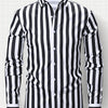 White Smoke New Men's Formal Long Sleeve Thick Stripe Shirt, Easy Care, Versatile Business Casual Professional Shirt, Holiday Gift