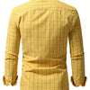 White Smoke Yellow checkered Men's casual shirt