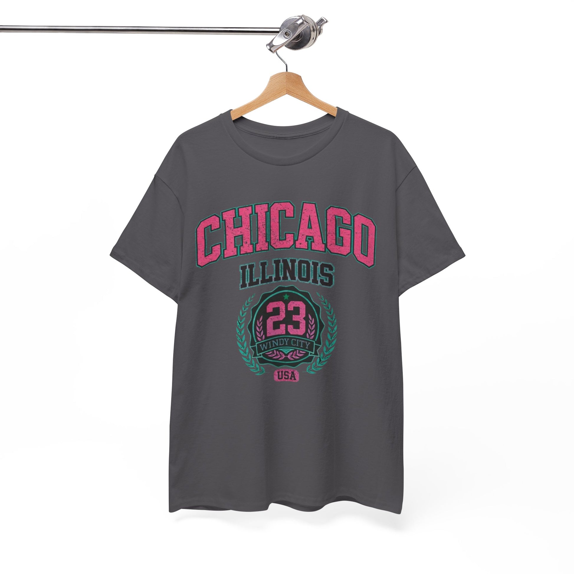 White Smoke Chicago Illinois Windy City 23 T-Shirt – Urban Basketball Streetwear Tee