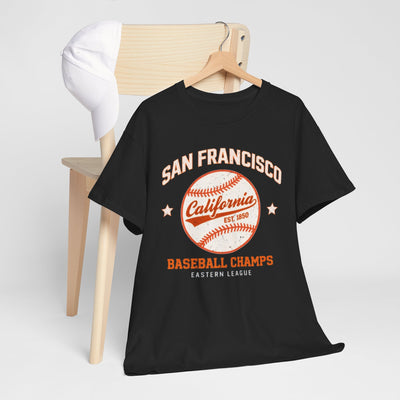 San Francisco Baseball Champs Tee — California Vintage Baseball Graphic T-Shirt – lightweight game day shirt, football shirt, image 1.0