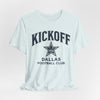 Lavender Kickoff Dallas Football Club Tee — Vintage Star Game Day Shirt