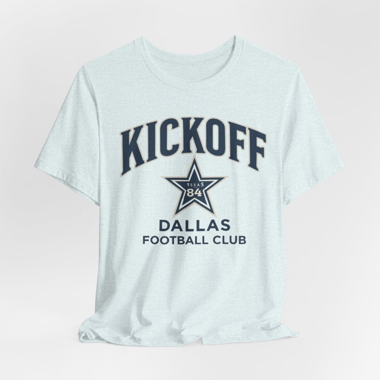 Lavender Kickoff Dallas Football Club Tee — Vintage Star Game Day Shirt