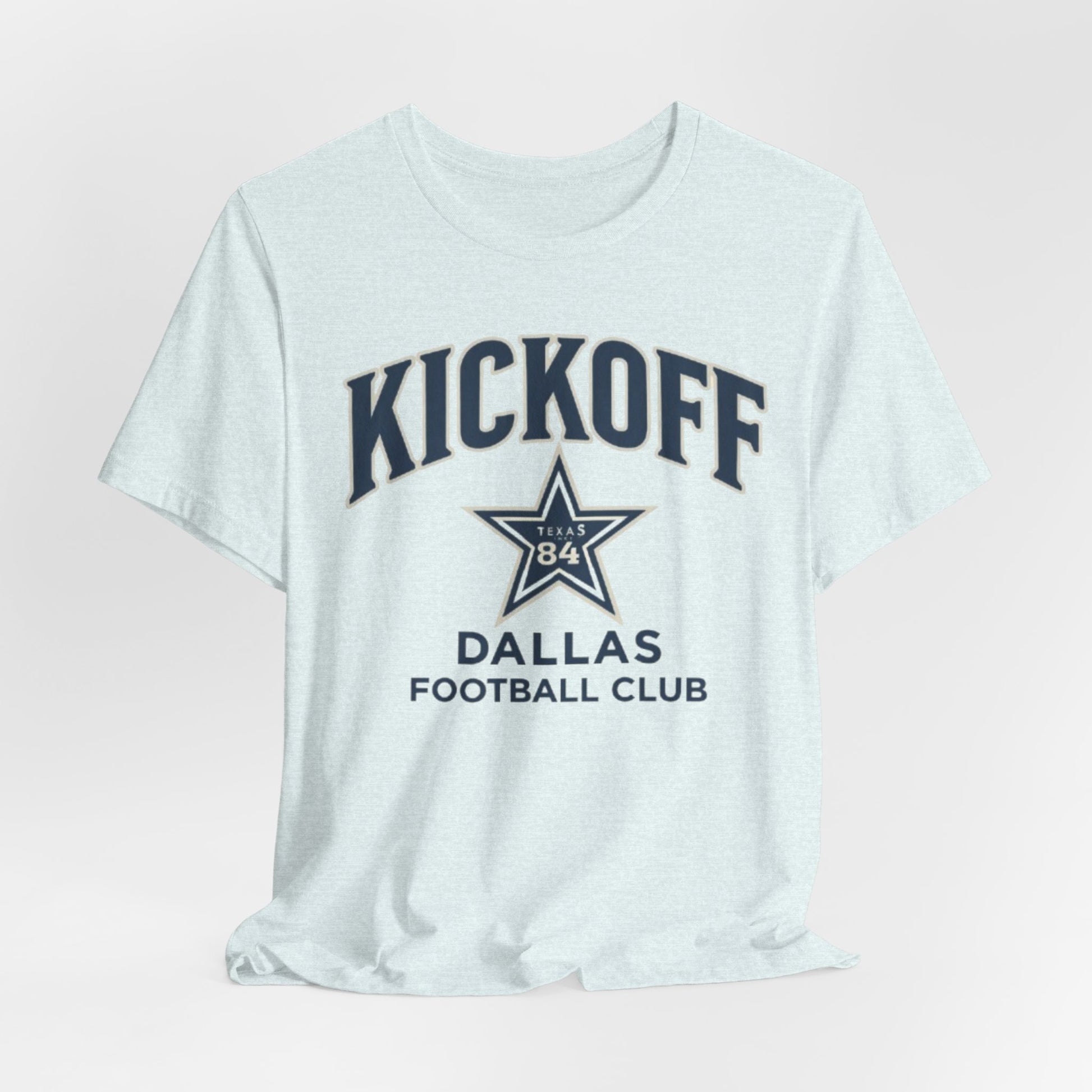 Lavender Kickoff Dallas Football Club Tee — Vintage Star Game Day Shirt