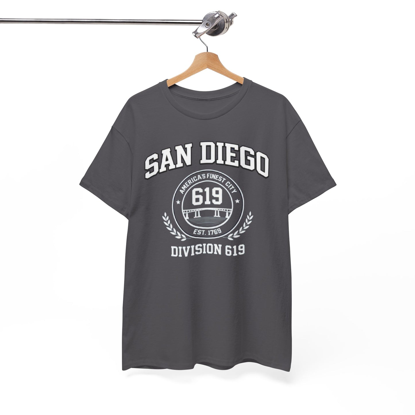 White Smoke San Diego 619 Division Graphic Tee — Retro City T-Shirt
