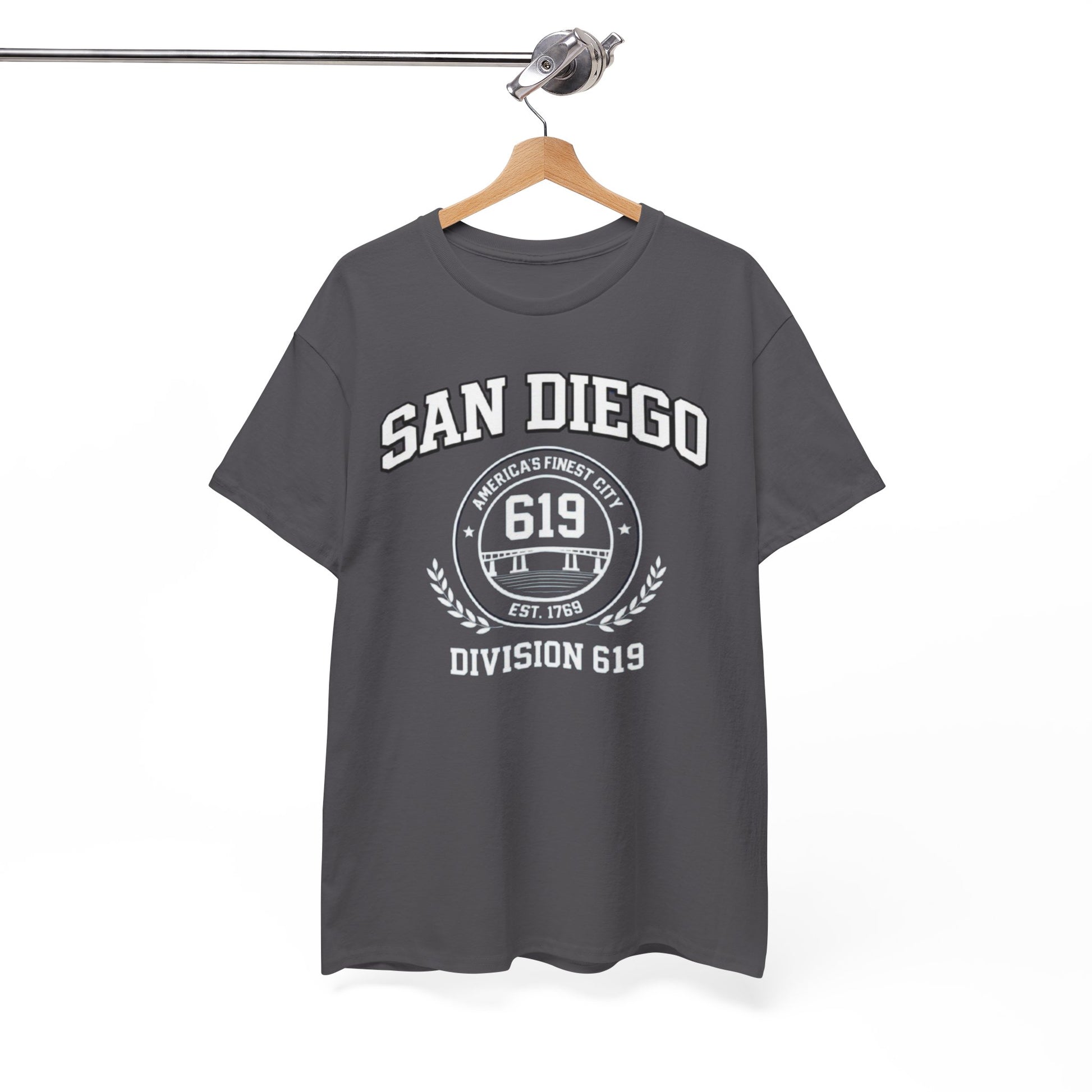 White Smoke San Diego 619 Division Graphic Tee — Retro City T-Shirt