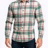 White Smoke Men's Business Casual Long Sleeve Shirt, Plaid Shirt for Men