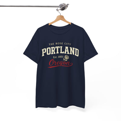Portland Oregon T-Shirt — The Rose City Est. 1851 Vintage Tee – casual fan outfit, casual fan outfit, image 1.0