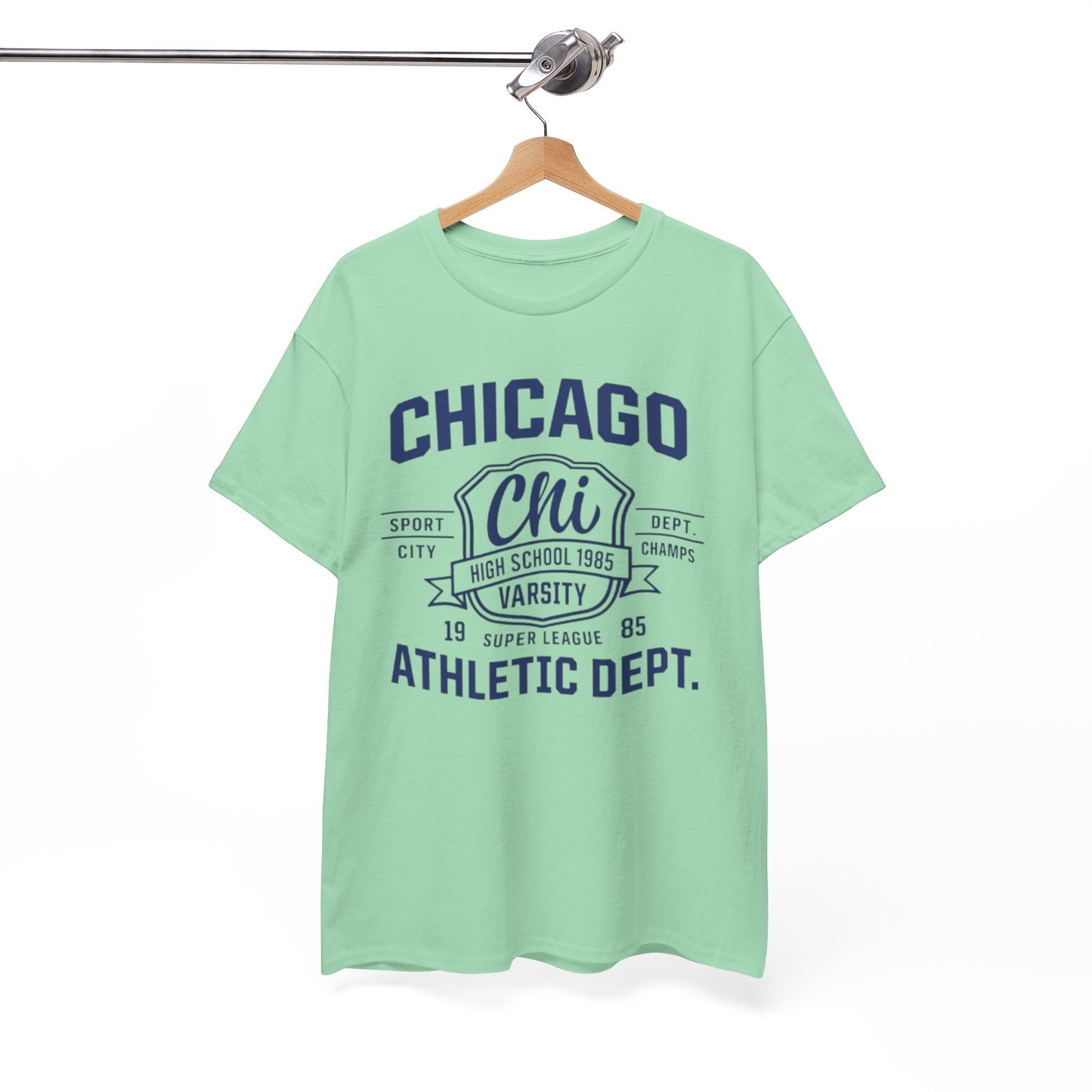 White Smoke Chicago Athletic Dept. Tee — Varsity Chi Vintage Sports T‑Shirt