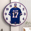 Josh Allen Jersey Buffalo Bills inspired Wooden Round Wall Clock 9.8"x9.8" (Made in USA)