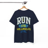 White Smoke Run Los Angeles Athletic Tee — Vintage Collegiate Running Shirt (Est. 1781)