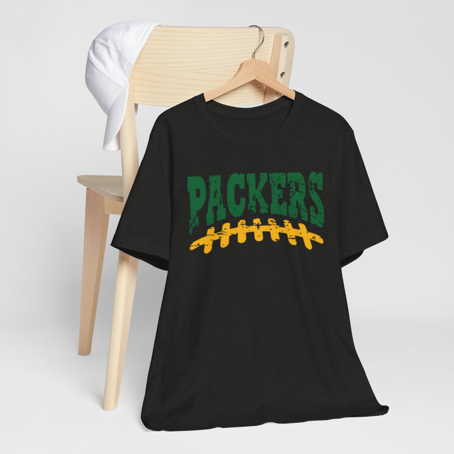 Packers Football Tee — Vintage Green & Gold Gridiron Design