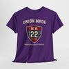 Dark Slate Blue New York Union Made N.Y. 22 Shield T-Shirt — Vintage Athletic Graphic Tee