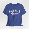 Dark Slate Blue Nashville Athletics Tee — Music City Vintage Athletic Shirt