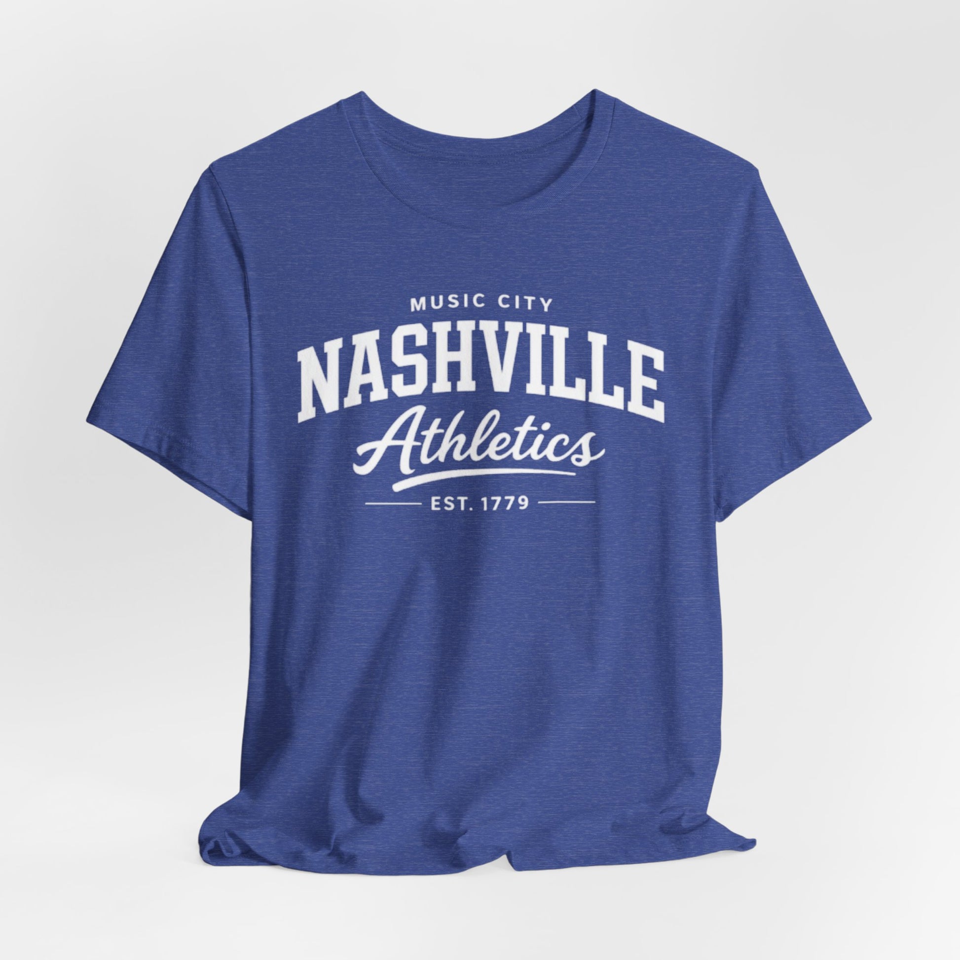 Dark Slate Blue Nashville Athletics Tee — Music City Vintage Athletic Shirt