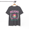White Smoke Miami Ocean Drive Est. 305 T-Shirt – Retro Sunset Beach Streetwear Tee
