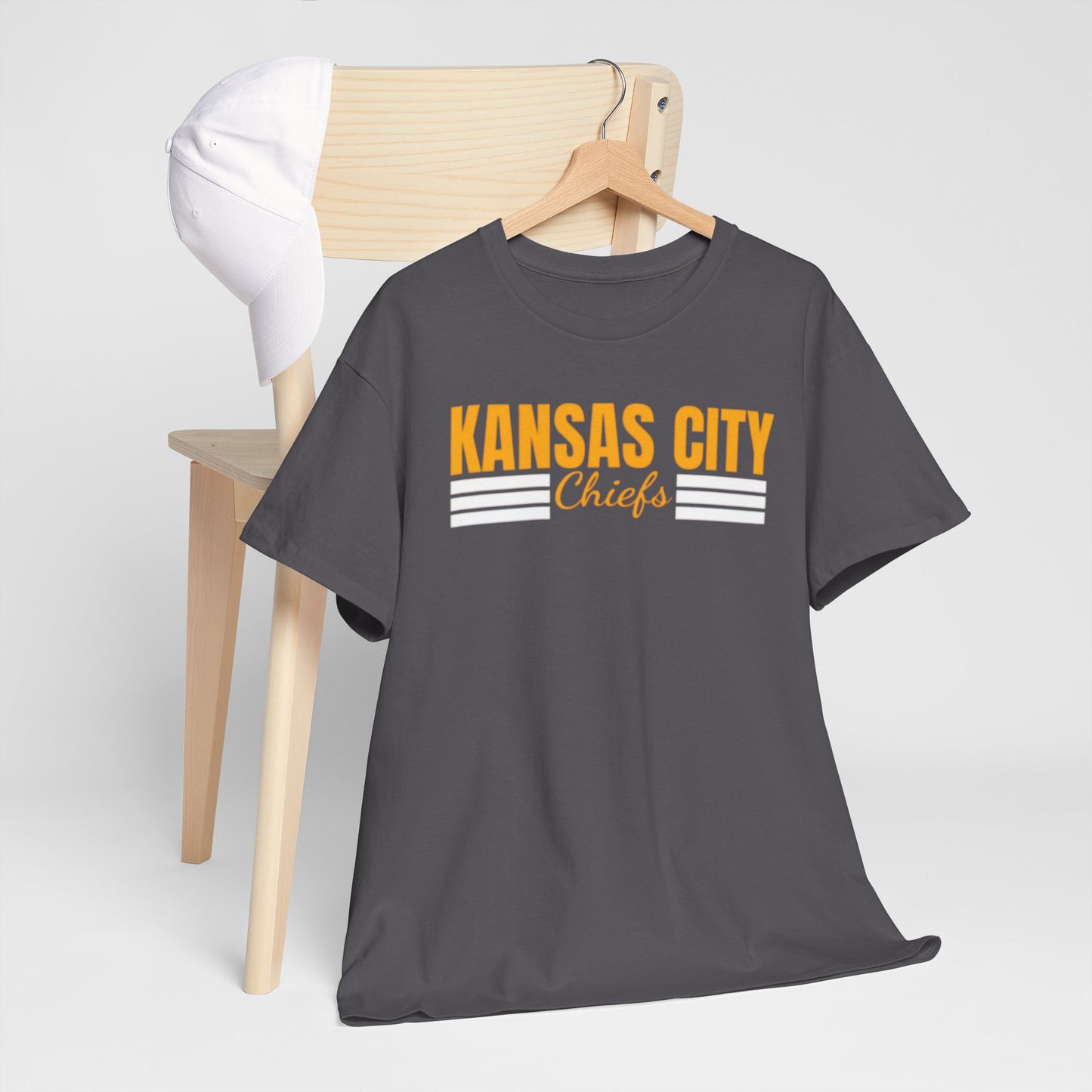 Dim Gray Kansas City Chiefs Retro Stripe T-Shirt