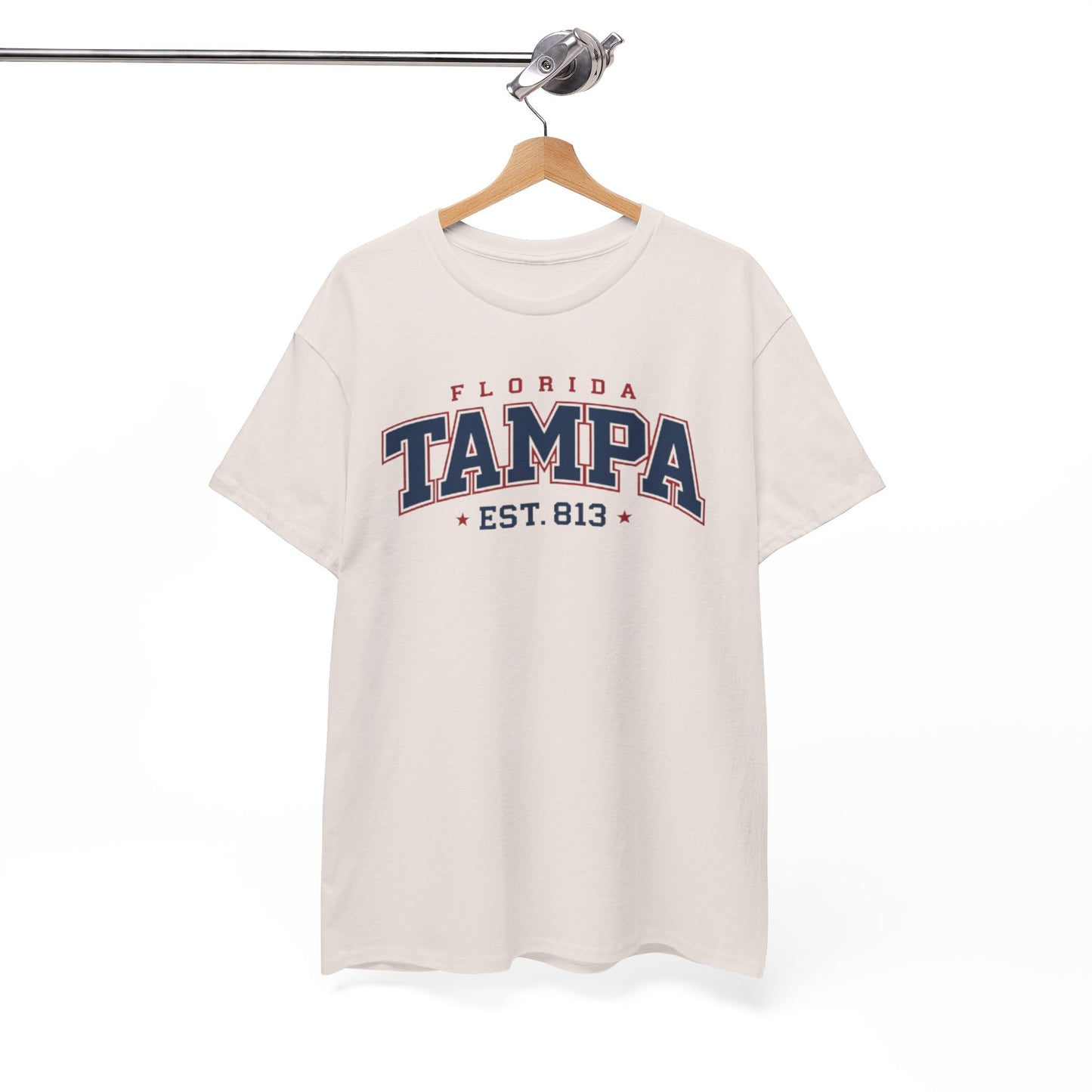 White Smoke Tampa Florida Vintage College Tee – EST. 813 City Shirt