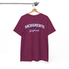White Smoke Sacramento California Tee — Vintage Collegiate City Shirt