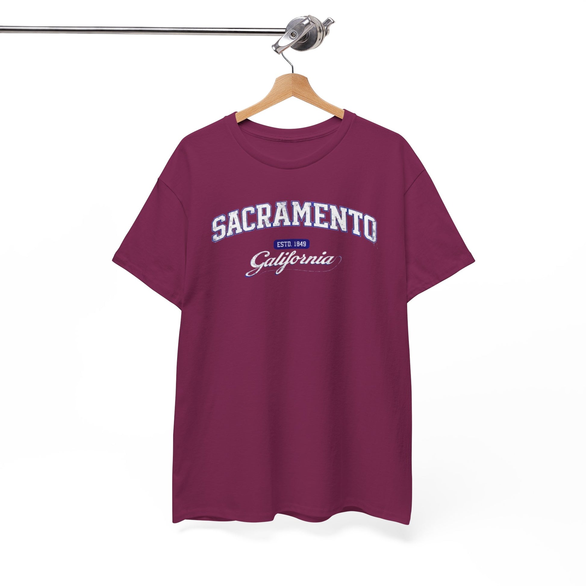 White Smoke Sacramento California Tee — Vintage Collegiate City Shirt