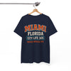 White Smoke Miami Florida City Life 305 T-Shirt — South Beach Graphic Tee