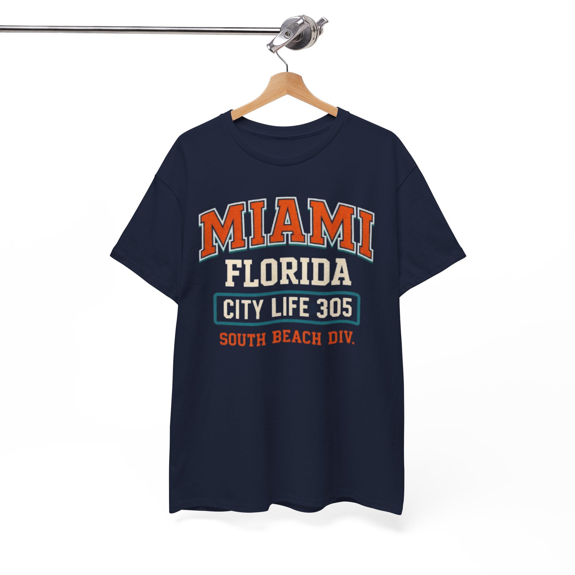 White Smoke Miami Florida City Life 305 T-Shirt — South Beach Graphic Tee