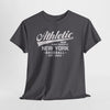 Dark Slate Gray Athletic New York Baseball Tee — 'Athletic: Run, Push Yourself' Vintage Sport T-Shirt