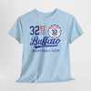 Light Steel Blue Buffalo 32 Basketball Team Tee — Vintage NY Sports T-Shirt