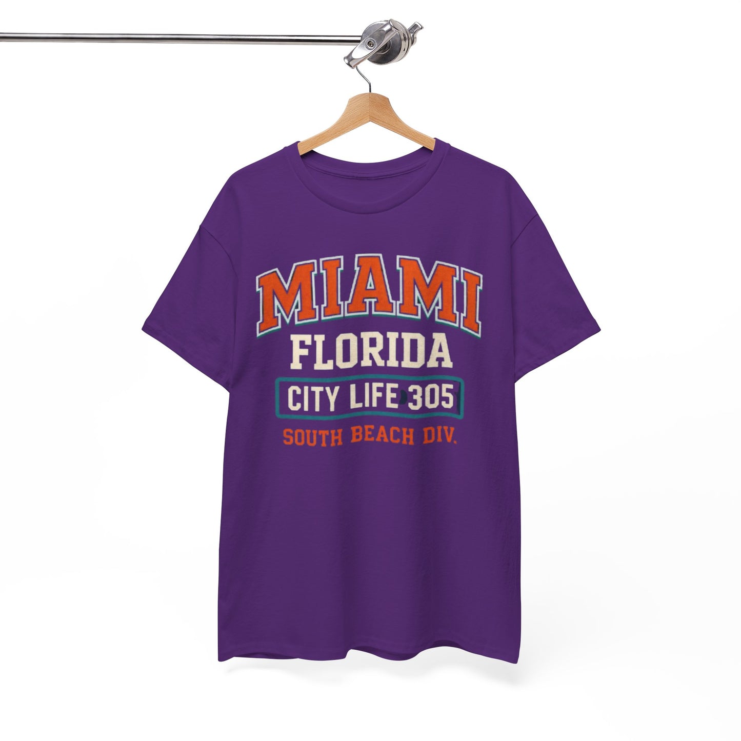 White Smoke Miami Florida City Life 305 T-Shirt — South Beach Graphic Tee