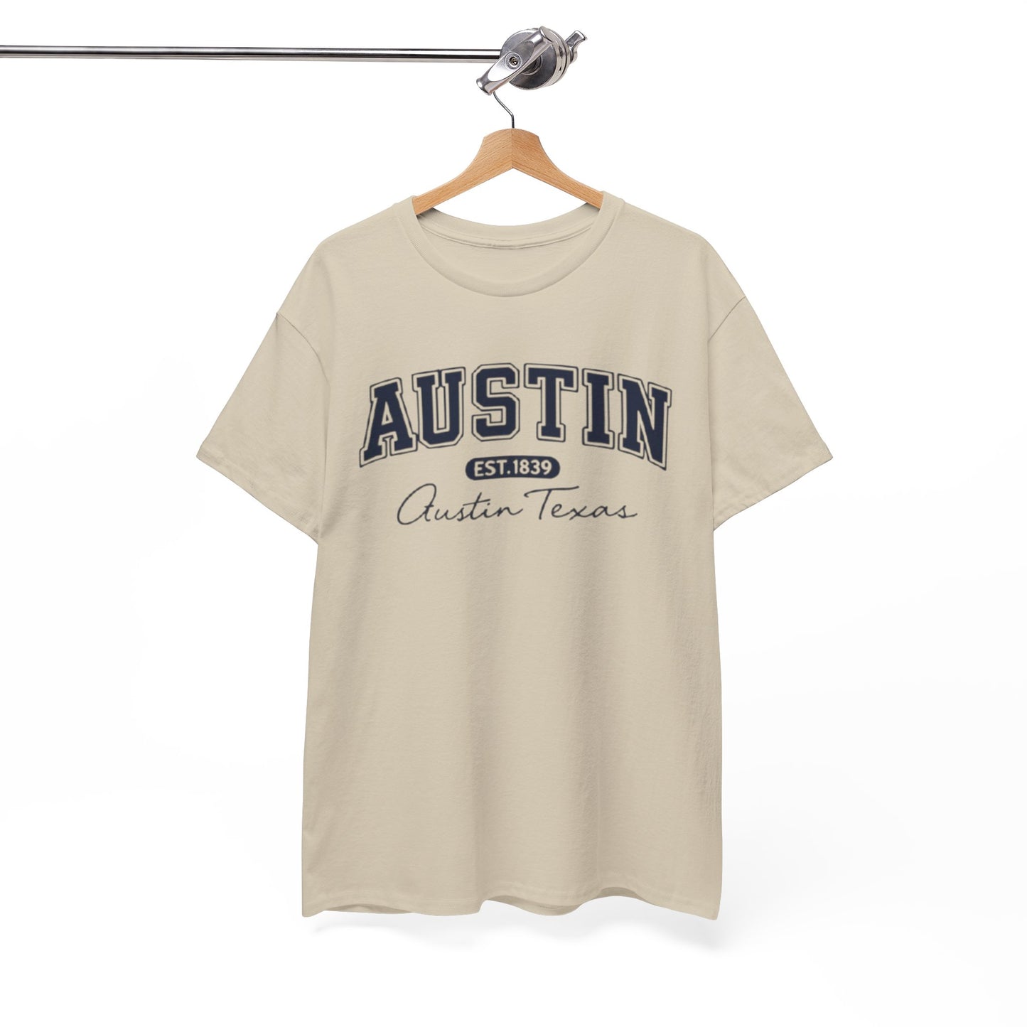 Austin Script College Tee – Austin, Texas Graphic T-Shirt