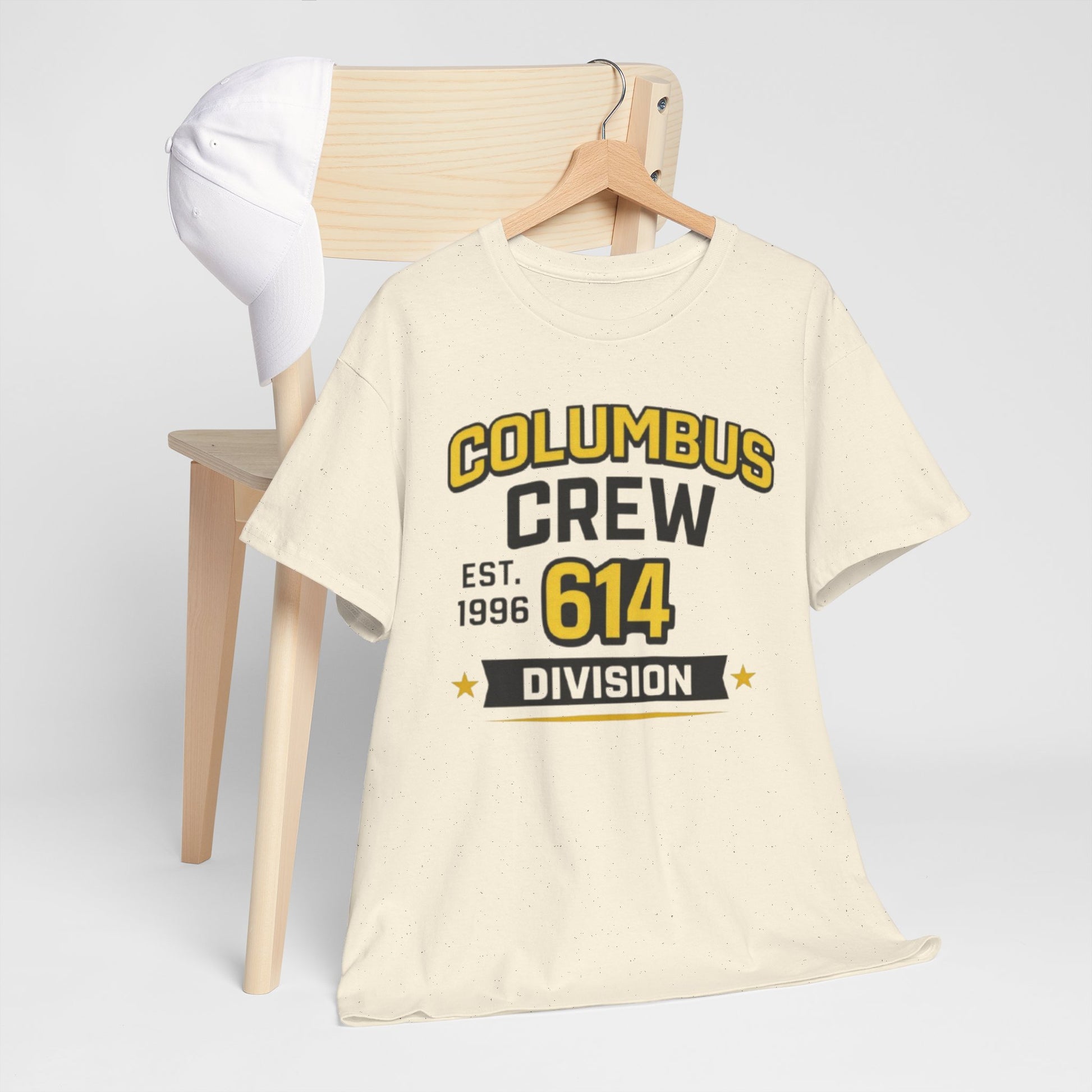 Antique White Columbus Crew 614 Division T-Shirt — EST. 1996 Supporter Tee
