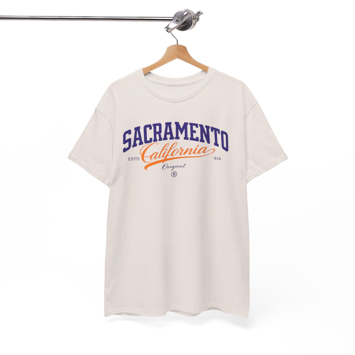 White Smoke Sacramento California Vintage Script T-Shirt — Retro City Tee