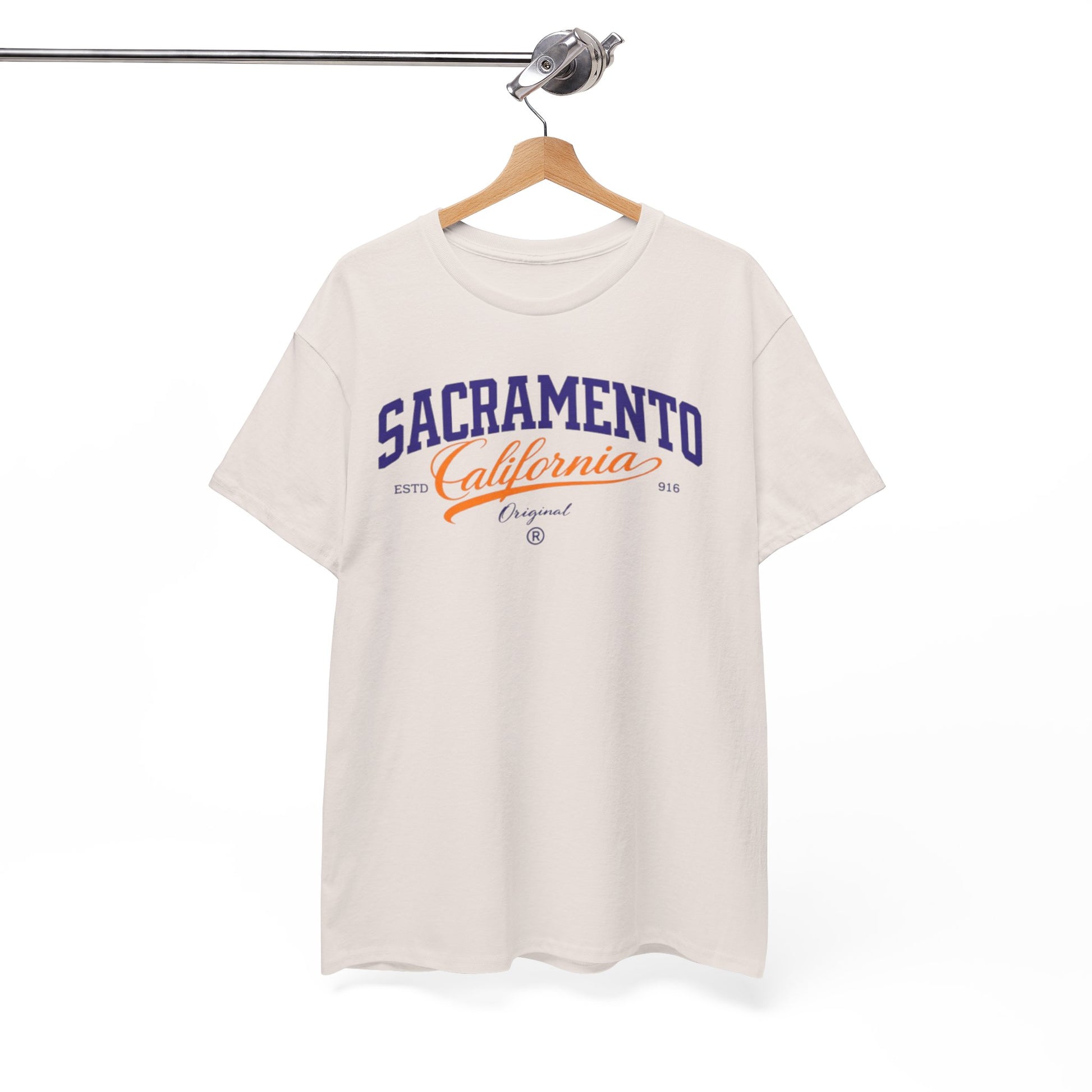 White Smoke Sacramento California Vintage Script T-Shirt — Retro City Tee