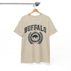 White Smoke Buffalo Crest Tee – Vintage Buffalo Logo T-Shirt