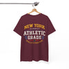 White Smoke New York Athletic Grade T-Shirt — Vintage Collegiate Gym Tee