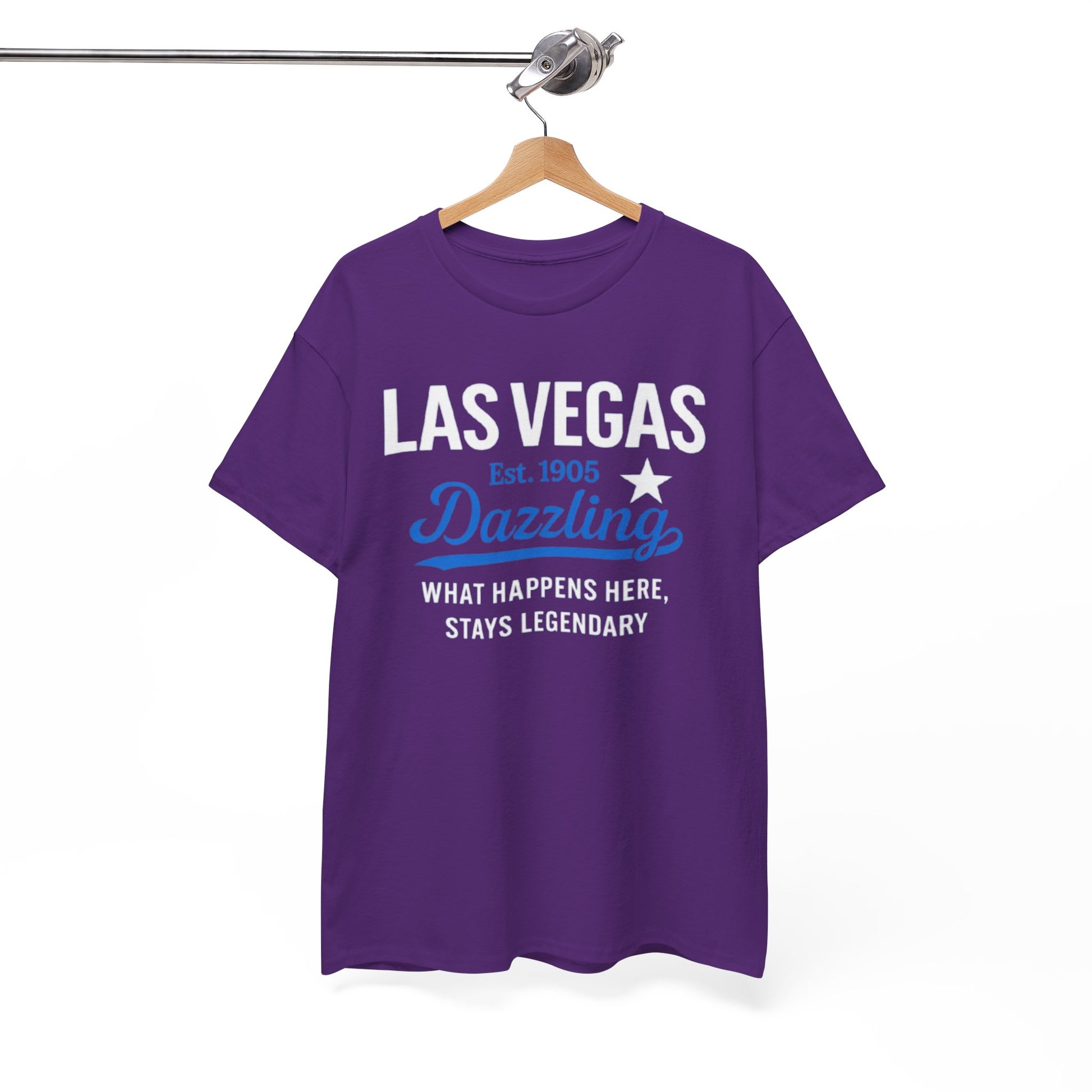 White Smoke Las Vegas Dazzling Tee — "What Happens Here, Stays Legendary" Graphic Shirt