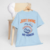 Lavender New York Baseball T-Shirt — "Just Swing, Play Hard, Enjoy, Hit Homers" Graphic Tee