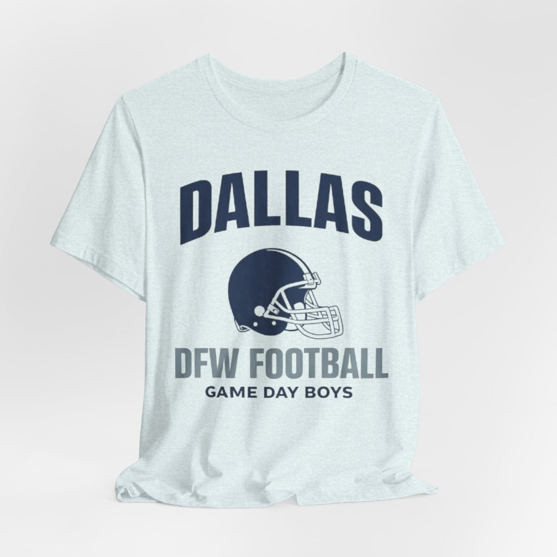Lavender Dallas DFW Football Tee — Game Day Boys Helmet T-Shirt