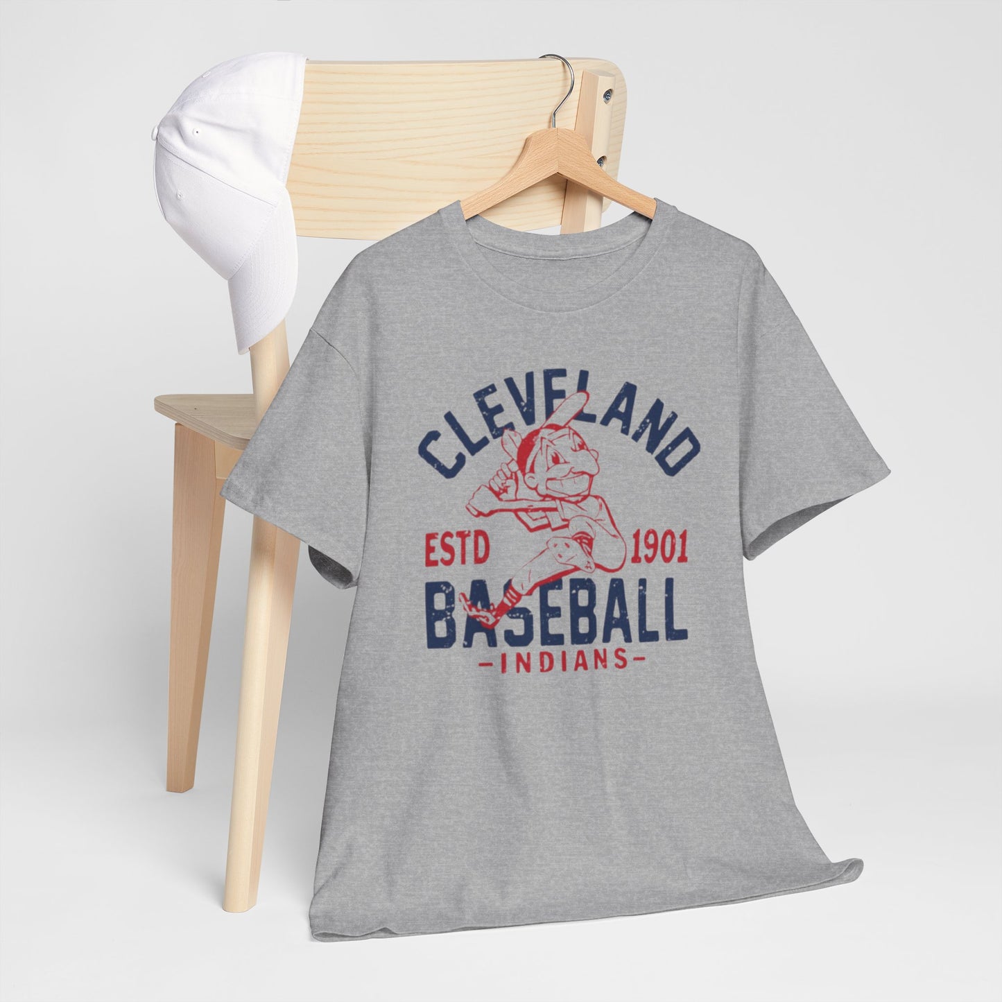 Cleveland Baseball Indians Vintage Logo Tee — Established 1901 Retro Sports T‑Shirt