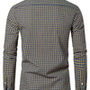 Dim Gray Men's Plaid Button- Shirt, Regular Fit, Long Sleeve, Casual Business Shirt