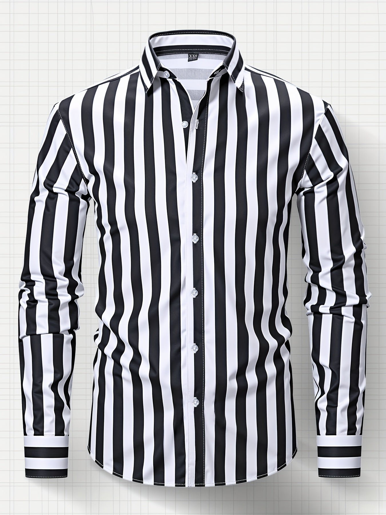Lavender New Men's Formal Long Sleeve Thick Stripe Shirt, Easy Care, Versatile Business Casual Professional Shirt, Holiday Gift