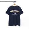 White Smoke Sacramento CA City Streetwear Tee — "Sacramento" Arch T-Shirt