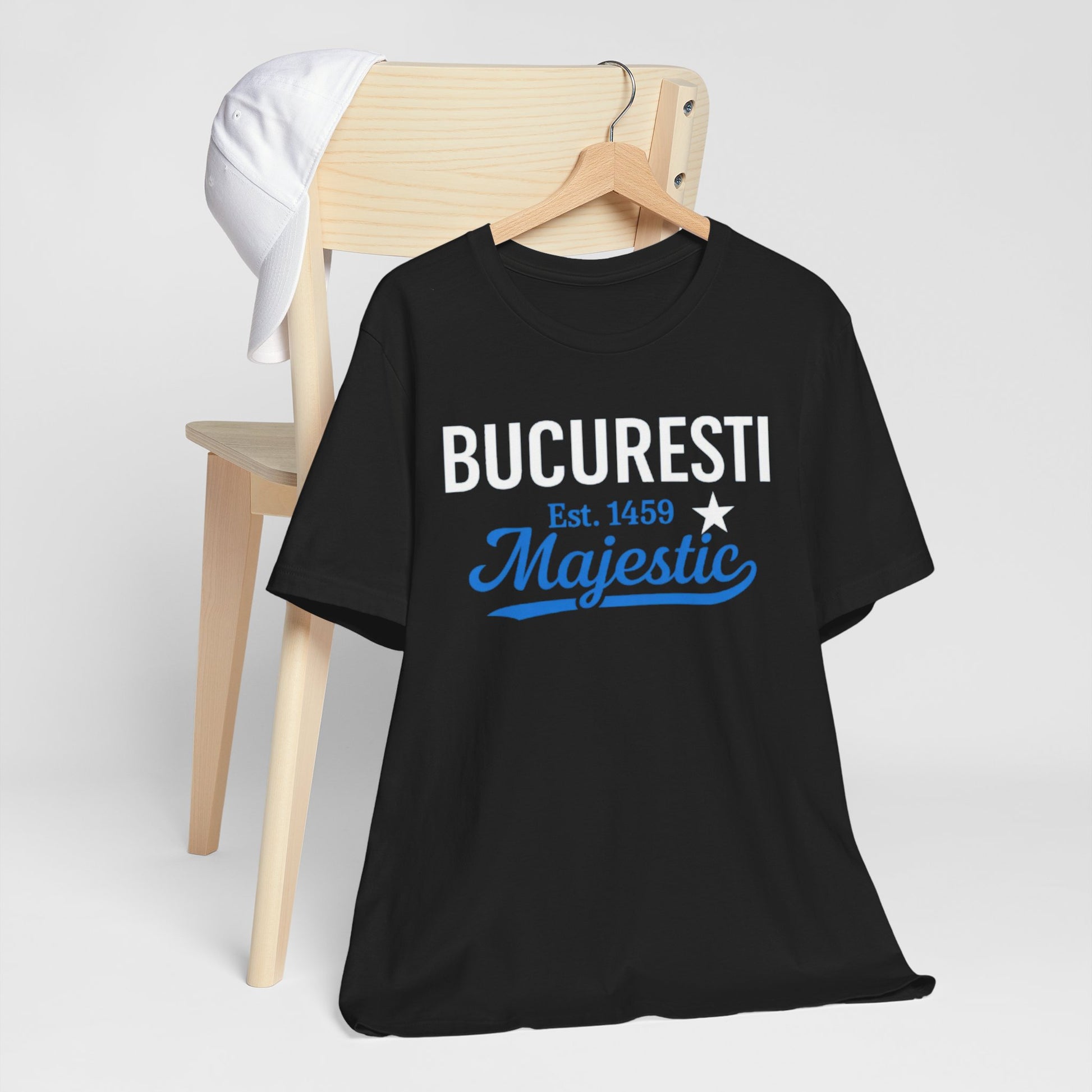 Dark Slate Gray Tricou Bucuresti Majestic — Tricou Vintage Romanian City (Est. 1459)