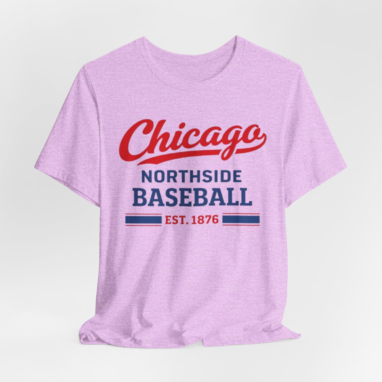 Lavender Chicago Northside Baseball Tee — Est. 1876 Vintage Sports T‑Shirt