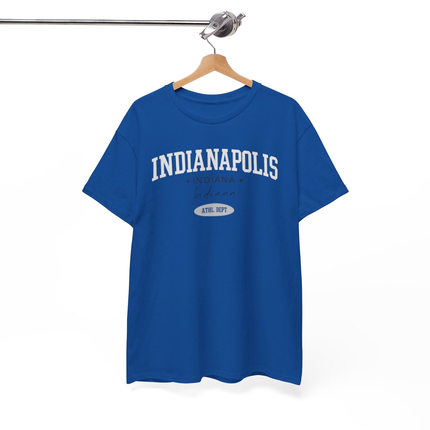 White Smoke Indianapolis Indiana Tee — Retro Collegiate City Shirt